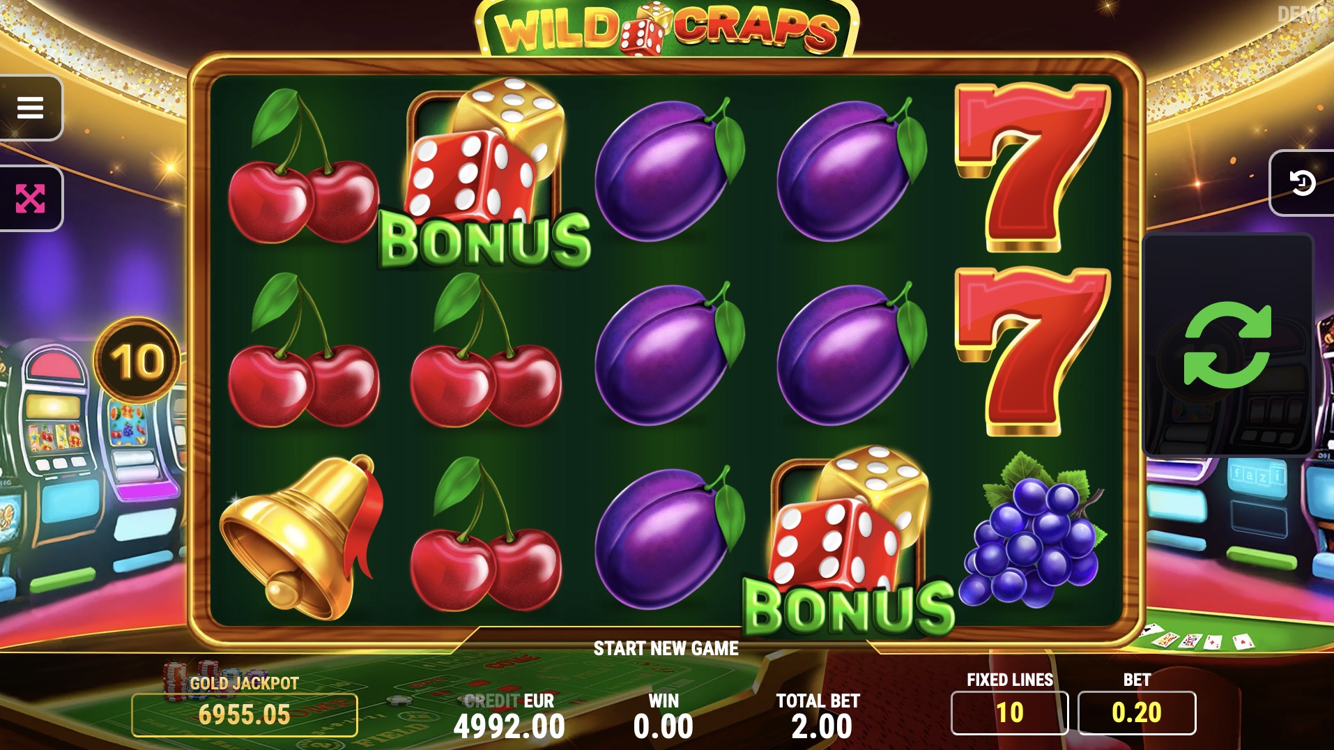     Wild Craps  Fazi    Volna casino